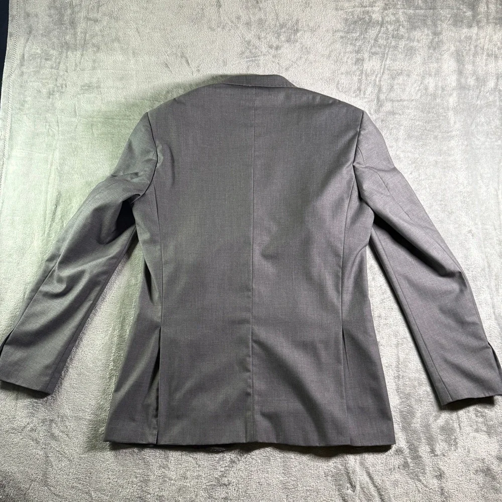 Vinci Blazer 42L Gray Modern Fit Sport Coat Designed in Italy